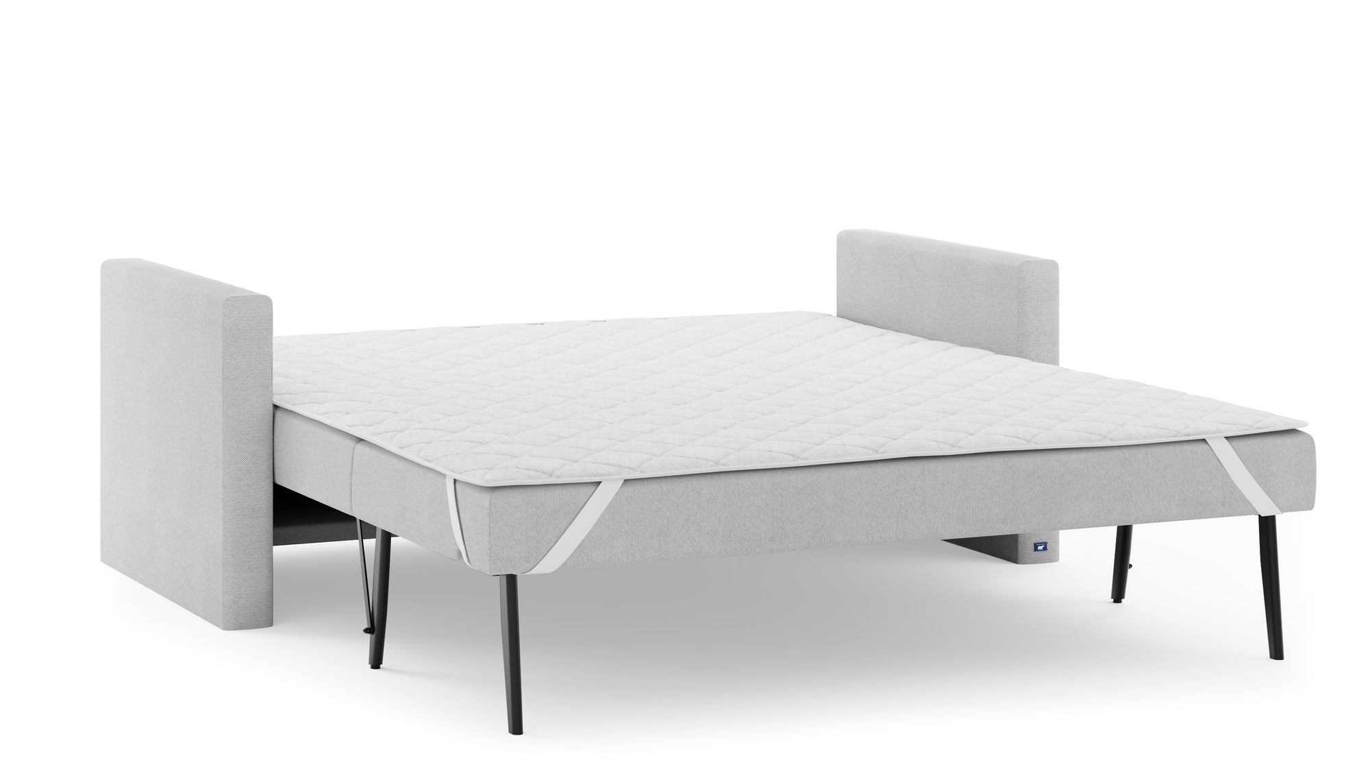 Schlafsofa von Bruno – 160 cm, in Hellgrau