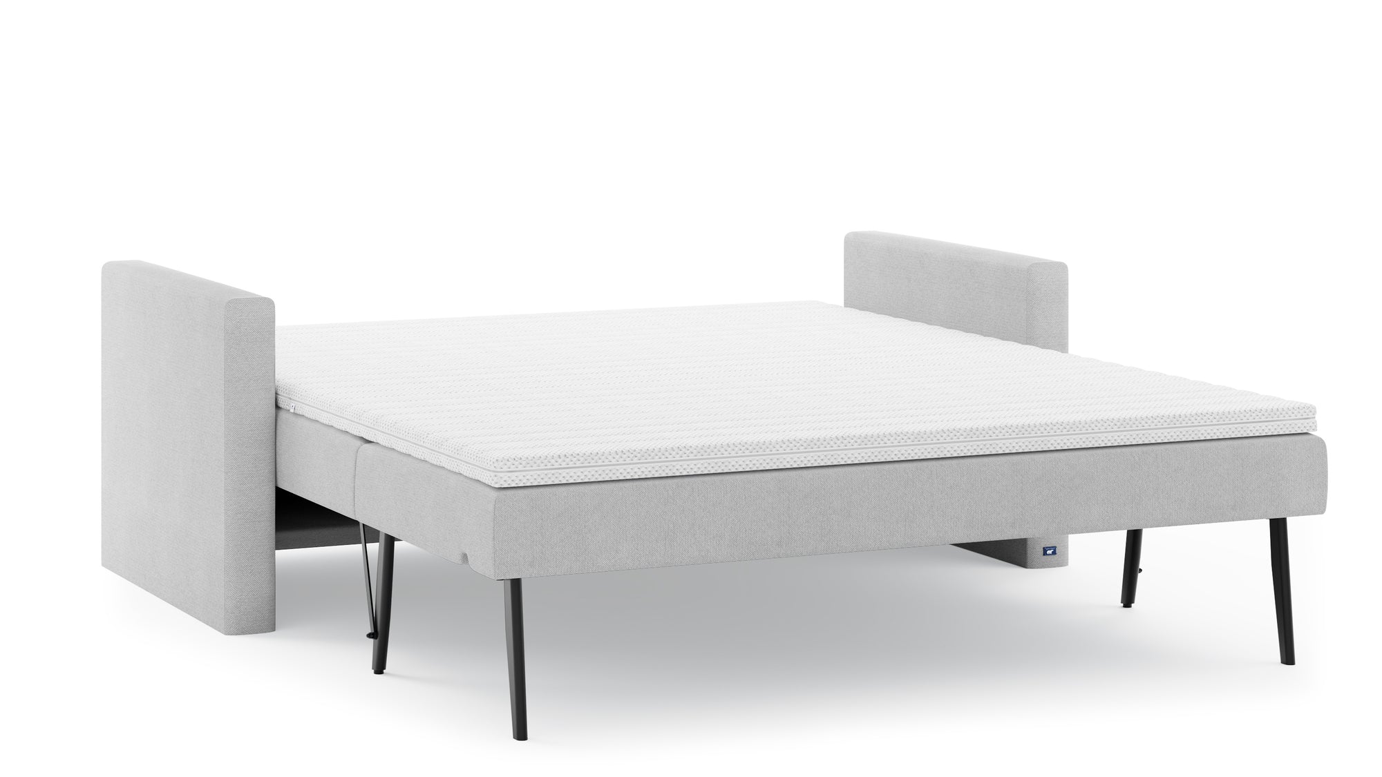Schlafsofa von Bruno – 160 cm, in Hellgrau