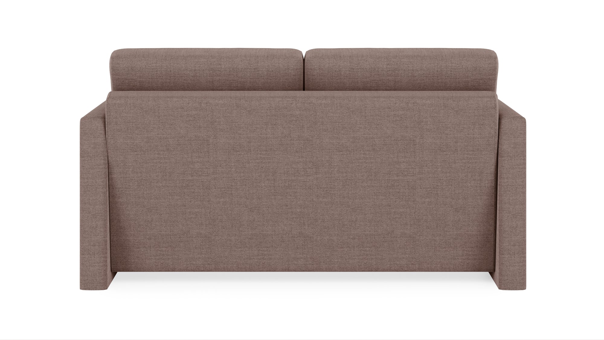 Schlafsofa von Bruno – 140 cm, in Braun, schmale Armlehnen