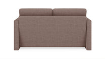 Schlafsofa von Bruno – 140 cm, in Braun, schmale Armlehnen