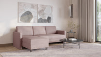 Schlafsofa von Bruno – 140 cm, in Glory Blush, schmale Armlehnen