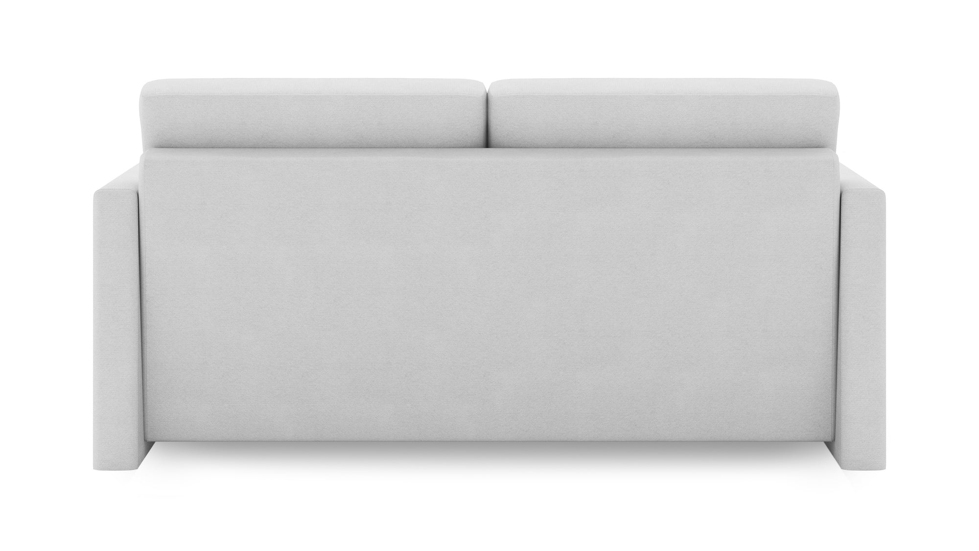 Schlafsofa von Bruno – 160 cm, in Hellgrau, schmale Armlehnen