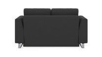 Schlafsofa von Bruno – 120 cm, in Anthrazit, Klassik-Armlehnen, Metallfüße