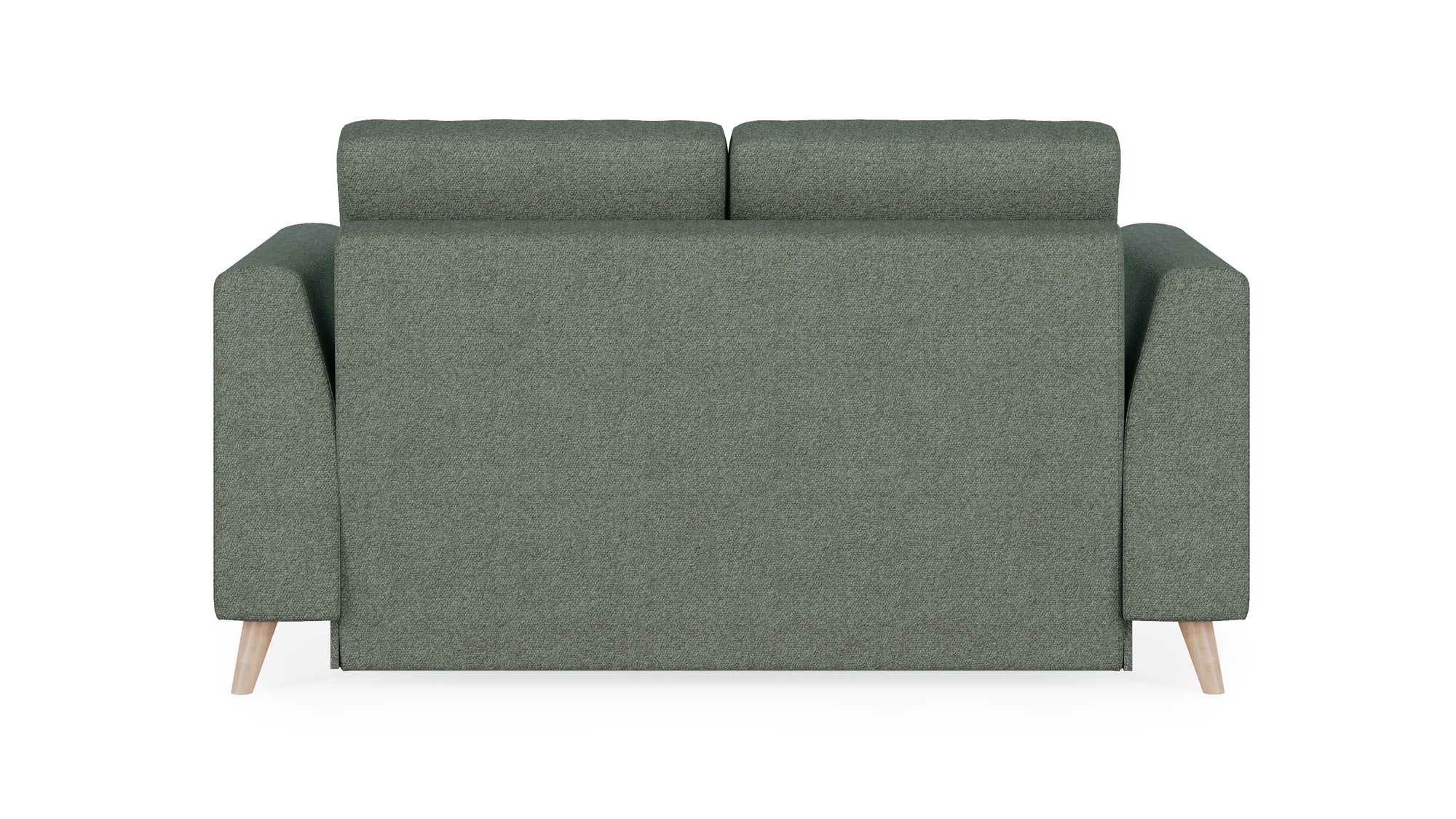 Schlafsofa von Bruno – 120 cm, Klassik-Armlehnen, Holzfüße