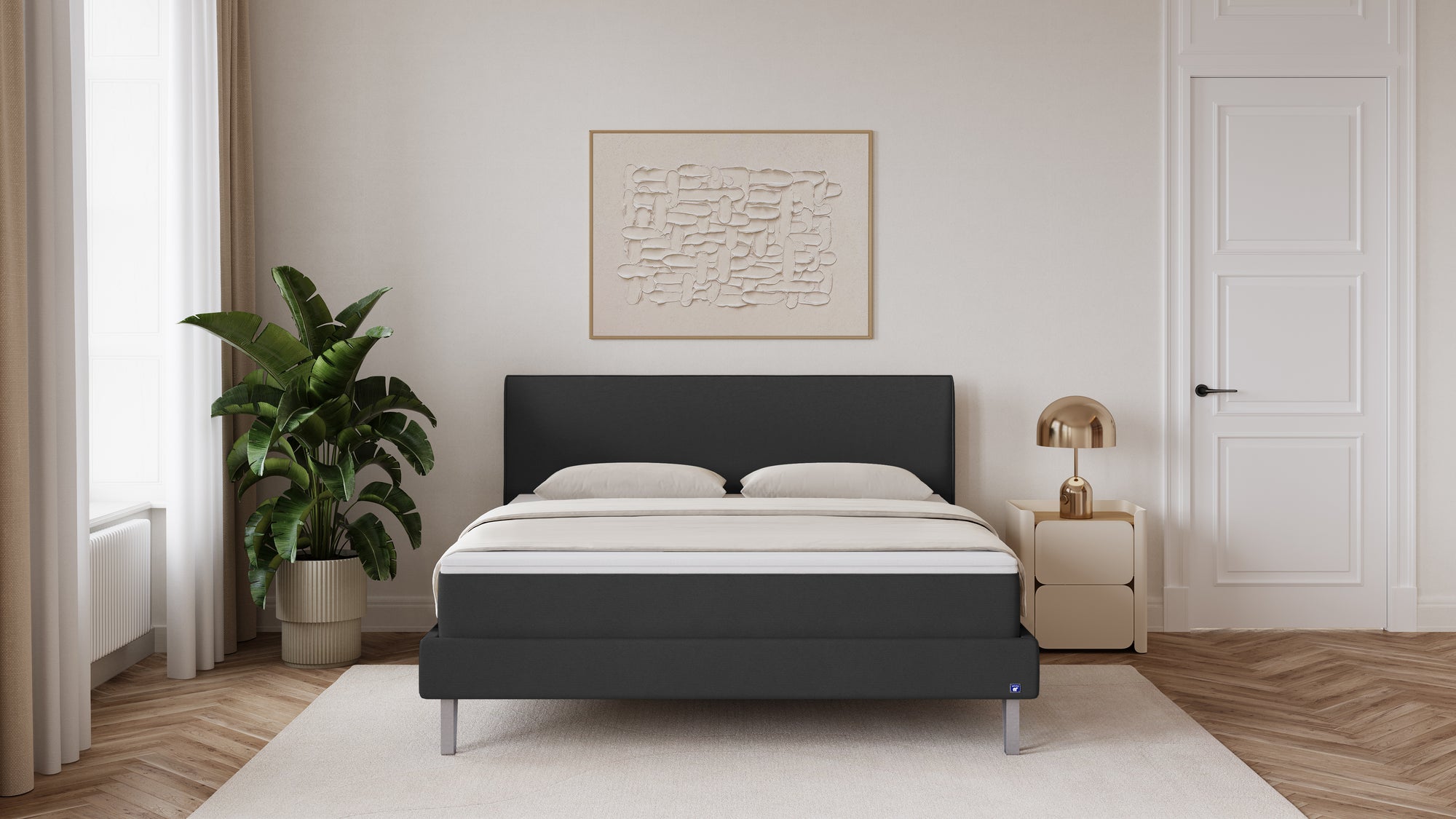 Polsterbett von Bruno – in Anthrazit